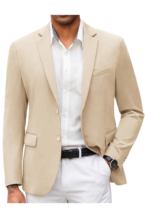 Mens Blazer Jacket Slim Fit Casual Suit Jacket 2 Button Lightweight Summer Sport Jacket