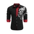thumbnail image 1 of COOFANDY Men's Business Dress Shirt Long Sleeve Casual Slim Fit Button Down Print Shirt, 1 of 6