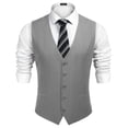 thumbnail image 1 of COOFANDY Men's Business Suit Vest Casual Dress Vest Slim Fit Formal Waistcoat, 1 of 11