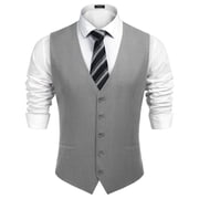 Men's Business Suit Vest Casual Dress Vest Slim Fit Formal Waistcoat