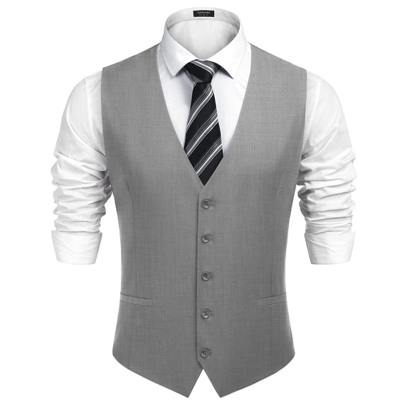 COOFANDY Men's Business Suit Vest Casual Dress Vest Slim Fit Formal Waistcoat