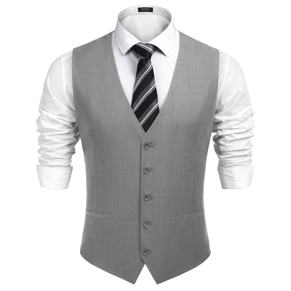 COOFANDY Men's Business Suit Vest Casual Dress Vest Slim Fit Formal Waistcoat
