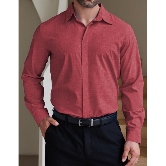 COOFANDY Men's Button Down Shirts Long Sleeve Wrinkle Free Shirt Business Casual Dress Shirts