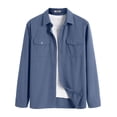 thumbnail image 1 of COOFANDY Men's Button Down Waffle Shirt Jacket Casual Long Sleeve Shacket Lightweight Overshirts with Flap Pockets, 1 of 7