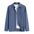 thumbnail image 1 of COOFANDY Men's Button Down Waffle Shirt Jacket Casual Long Sleeve Shacket Lightweight Overshirts with Flap Pockets, 1 of 7