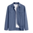 thumbnail image 1 of COOFANDY Men's Button Down Waffle Shirt Jacket Casual Long Sleeve Shacket Lightweight Overshirts with Flap Pockets, 1 of 7