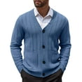 thumbnail image 1 of COOFANDY Men's Cardigan Sweater Cable Knit V Neck Button up Sweaters Ribbed Cardigan Sweater with Pockets, 1 of 9
