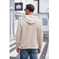thumbnail image 1 of COOFANDY Men's Casaul Sweatshirt Long Sleeve Drawstring Knit Waffle Solid Hoodies for Men Slim Fit, 1 of 6