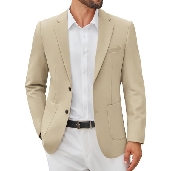 COOFANDY Men's Casual Blazer Jacket Slim Fit Two Button Suit Jackets Lightweight Knit Sport Coat
