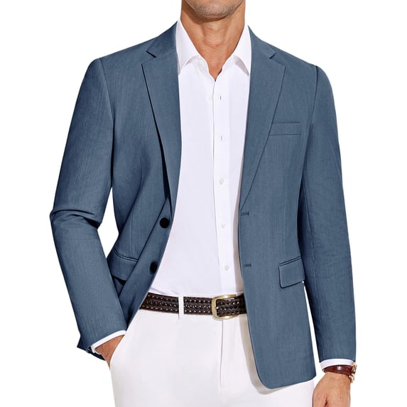 COOFANDY Men's Casual Blazer Lightweight Slim Fit Suit Jacket Two Button Cotton Sport Coats