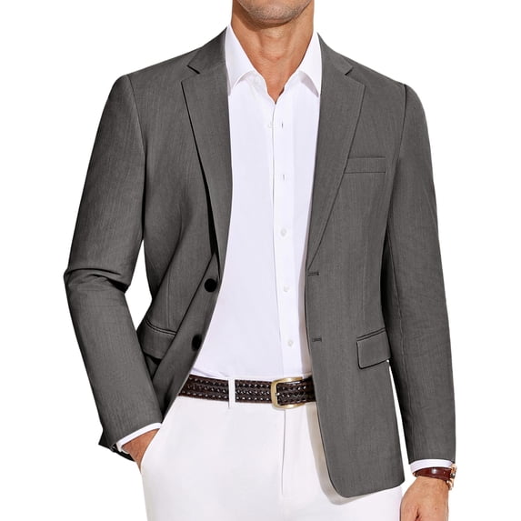 COOFANDY Men's Casual Blazer Lightweight Slim Fit Suit Jacket Two Button Cotton Sport Coats