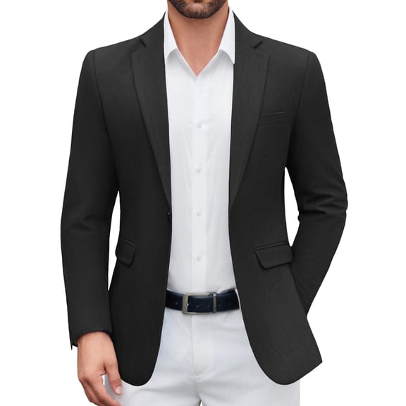 COOFANDY Mens Casual Sport Coat Classic Fit One Button Formal Business Dress Jacket