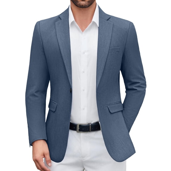COOFANDY Mens One Button Sport Coat Slim Fit Suit Jacket for Wedding Party Dinner