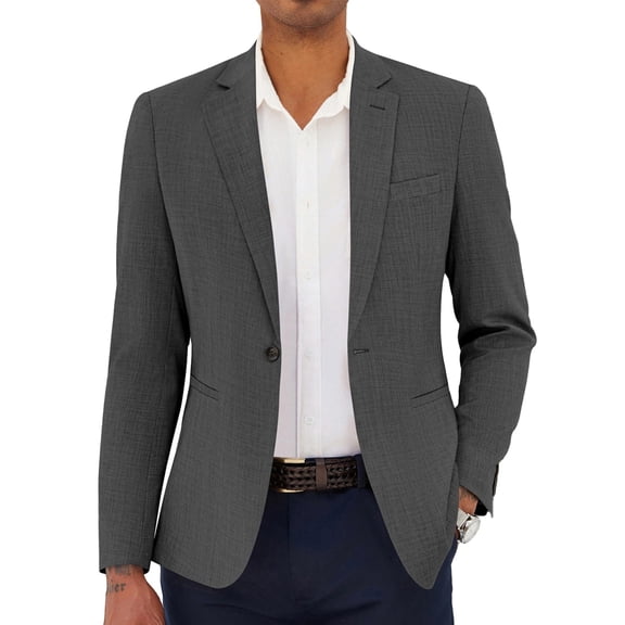COOFANDY Men Linen Cotton Sport Coats Casual Blazer Dress Formal Jacket Lightweight Blazer Slim Fit Suit Jacket