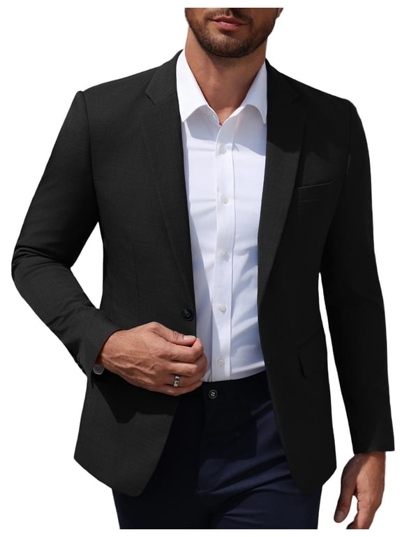 Men's Casual Blazer Suit Jackets Lightweight Sports Coats Two Buttons