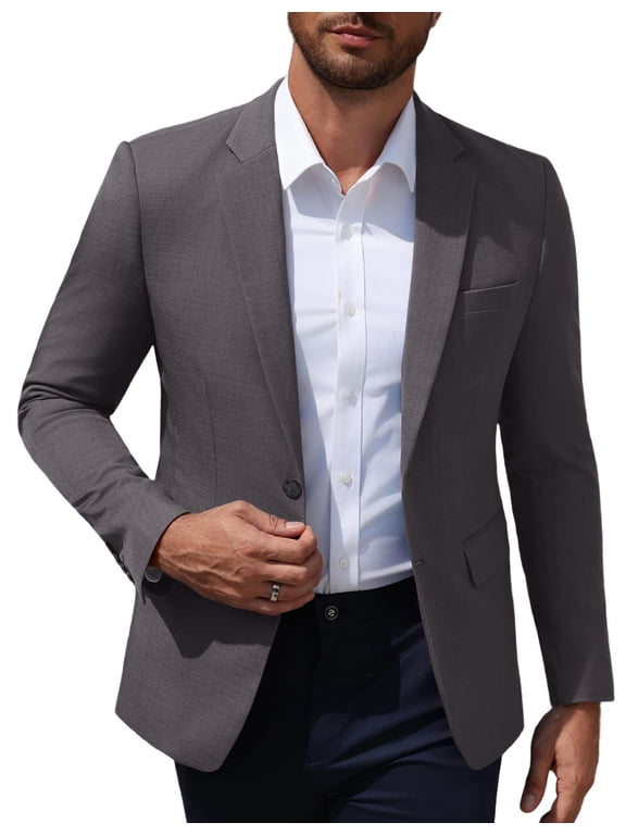 Men's Casual Blazer Suit Jackets Lightweight Sports Coats Two Buttons