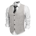 thumbnail image 1 of COOFANDY Men's Casual Business Vests Lightweight Waistcoat Slim Fit Suit Vest, 1 of 10