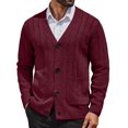 thumbnail image 1 of COOFANDY Men's Casual Button Down Cardigan Sweater Cable Knitted Cardigans with Pockets, 1 of 6