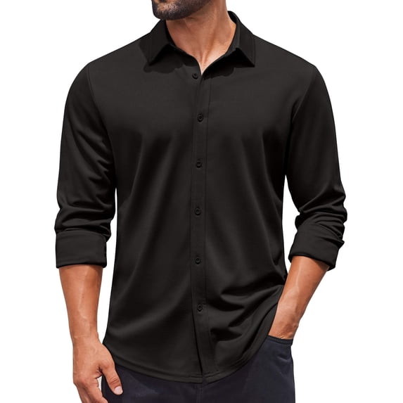 COOFANDY Men's Casual Button Down Shirts Long Sleeve Wrinkle Free Shirt Fall Shirts for Men