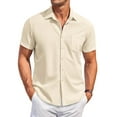 thumbnail image 1 of COOFANDY Mens Wrinkle Free Dress Shirts Button Down Short Sleeve Shirts Business Casual Shirt, 1 of 5