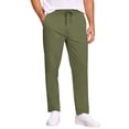 thumbnail image 1 of COOFANDY Men's Casual Cotton Pants Regular Fit Flat Front Expandable Waist Chino Slack Trousers, 1 of 6