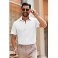 thumbnail image 1 of COOFANDY Men's Casual Dress Shirts Short Sleeve Button Down Shirts Summer Untucked Shirts, 1 of 6