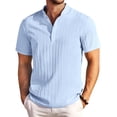 thumbnail image 1 of COOFANDY Men's Casual Henley T-Shirt Short Sleeve Summer Beach Linen Hippie Top, 1 of 1