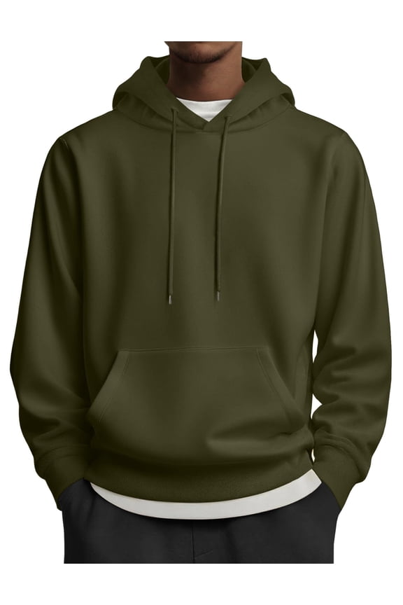 Men's Hooded Sweatshirts Long Sleeve Casual Pullover Hoodie with Pocket