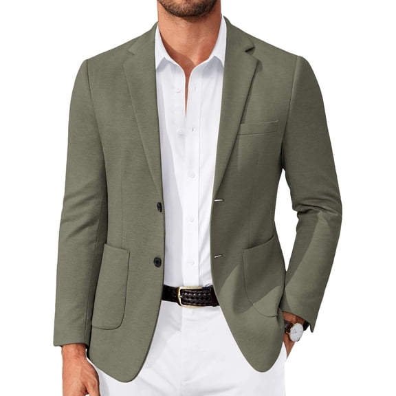 COOFANDY Sport Jackets Men Casual Knit Blazer Suit Jacket Two Button Lightweight Sport Coat