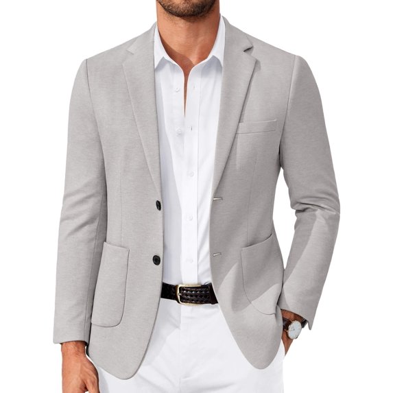 COOFANDY Casual Blazers for Men Knit Blazer Suit Jacket Slim Fit Lightweight Sport Coat