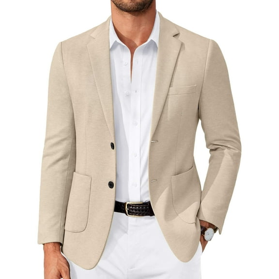 COOFANDY Sports Coats for Men Casual Slim Fit Suit Jacket Lightweight Two Button Knit Blazer