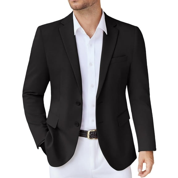COOFANDY Men's Casual Blazer Knit Slim Fit Sport Coat Lightweight Two Button Suit Jackets