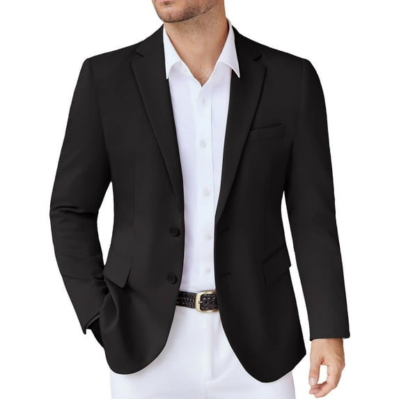 COOFANDY Men's Casual Knit Blazer Stretch Slim Fit Sport Coat Two Button Lightweight Suit Jackets