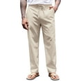 thumbnail image 1 of COOFANDY Men's Linen Beach Pants Loose Fit Drawstring Casual Pants Lightweight Baggy Cotton Trousers, 1 of 6