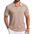 thumbnail image 1 of COOFANDY Men's Casual Polo Shirts Old Money Short Sleeve Casual Button Polo T-Shirt Summer Collared Golf Shirt, 1 of 6