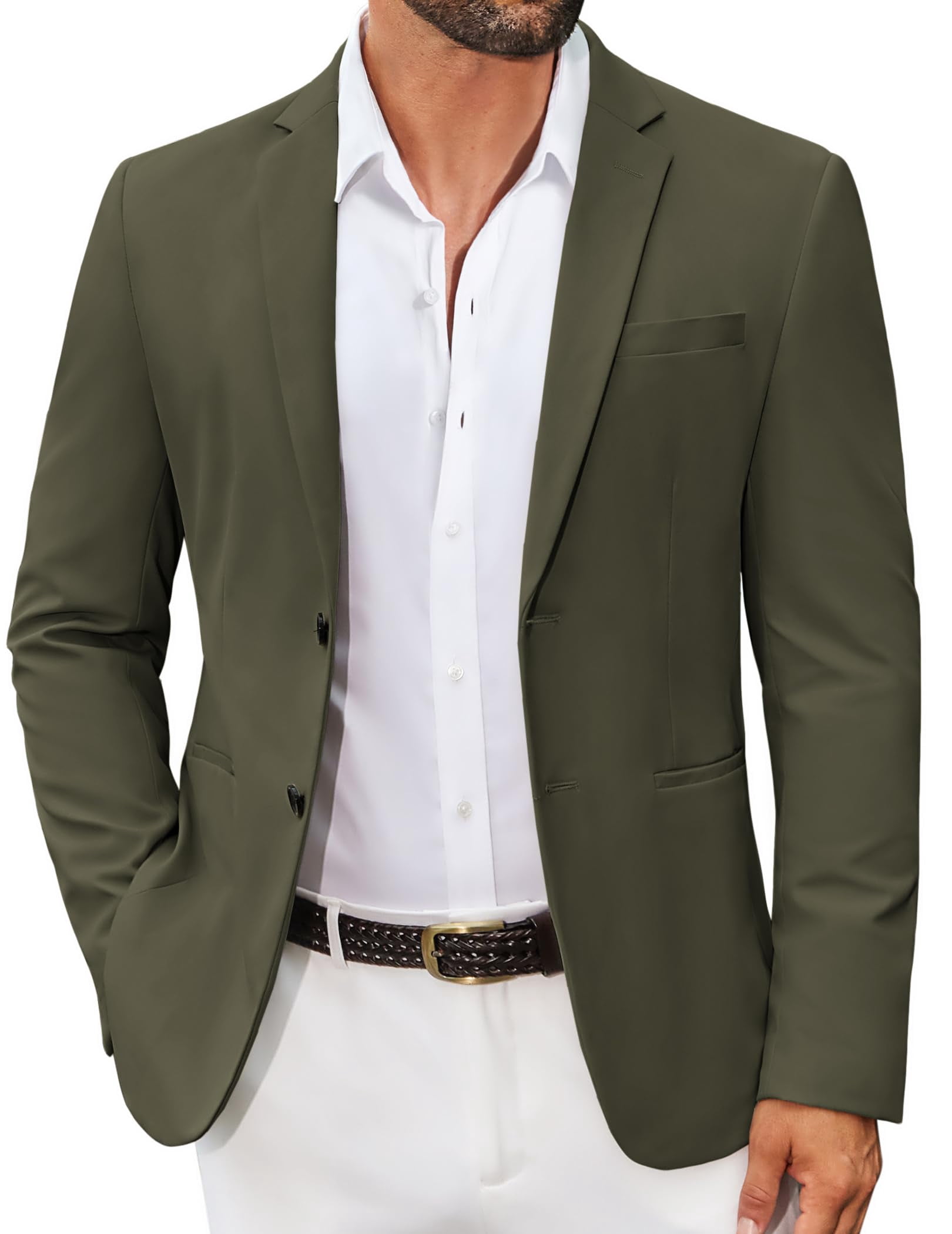 COOFANDY Men's Casual Regular Fit Blazer Jacket Two Button Suit Jackets ...