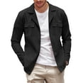 thumbnail image 1 of COOFANDY Men's Casual Shirt Jacket Long Sleeve Button Down Overshirt Lightweight Shacket with Pockets, 1 of 7