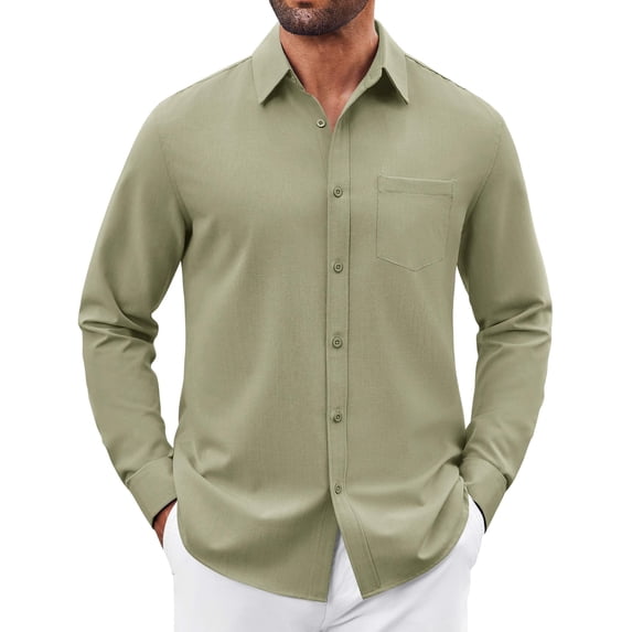 COOFANDY Men's Casual Shirt Long Sleeve Dress Shirts Button Up Shirt for Men