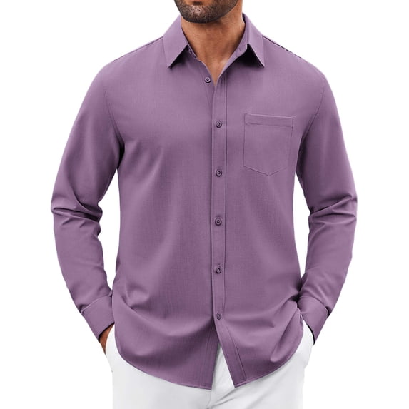 COOFANDY Men's Casual Shirt Long Sleeve Dress Shirts Button Up Shirt for Men