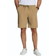 thumbnail image 1 of COOFANDY Men's Flat Front Shorts Casual Classic Fit 7" Elastic Waist Drawstring Walking Shorts with Pockets, 1 of 10