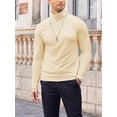thumbnail image 1 of COOFANDY Men's Casual Slim Fit Turtleneck T Shirts Lightweight Basic Cotton Pullovers, 1 of 11