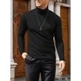 thumbnail image 1 of COOFANDY Men's Casual Slim Fit Turtleneck T Shirts Lightweight Basic Cotton Pullovers, 1 of 11