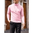 thumbnail image 1 of COOFANDY Men's Casual Slim Fit Turtleneck T Shirts Lightweight Basic Cotton Pullovers, 1 of 8