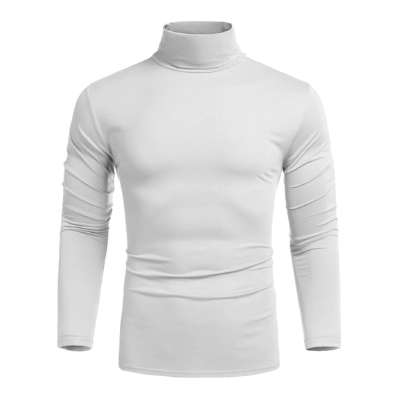 COOFANDY Men's Casual Slim Fit Turtleneck T Shirts Lightweight Basic Cotton Pullovers