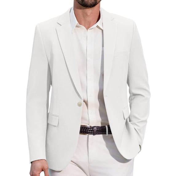 COOFANDY Men's Casual Stylish Blazer Elegant Solid Suit Jackets Slim Fit Sport Coats for Wedding Prom Party