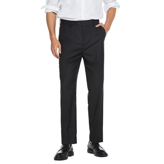 COOFANDY Men's Classic Fit Flat Front Dress Pants No Iron Premium Casual Pants