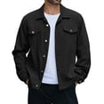thumbnail image 1 of ELESOL Men's Cotton Denim Jacket Lightweight Trucker Jackets Casual Washed Jean Jacket, 1 of 7