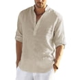 thumbnail image 1 of COOFANDY Men's Cotton Linen Shirts Long Sleeve Casual T-Shirts Hippie Summer Beach Tops, 1 of 6