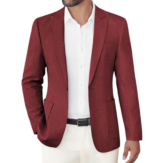 COOFANDY Men's Cotton Linen Suit Jackets Business Casual Blazer Stylish Regular Fit Sport Coat