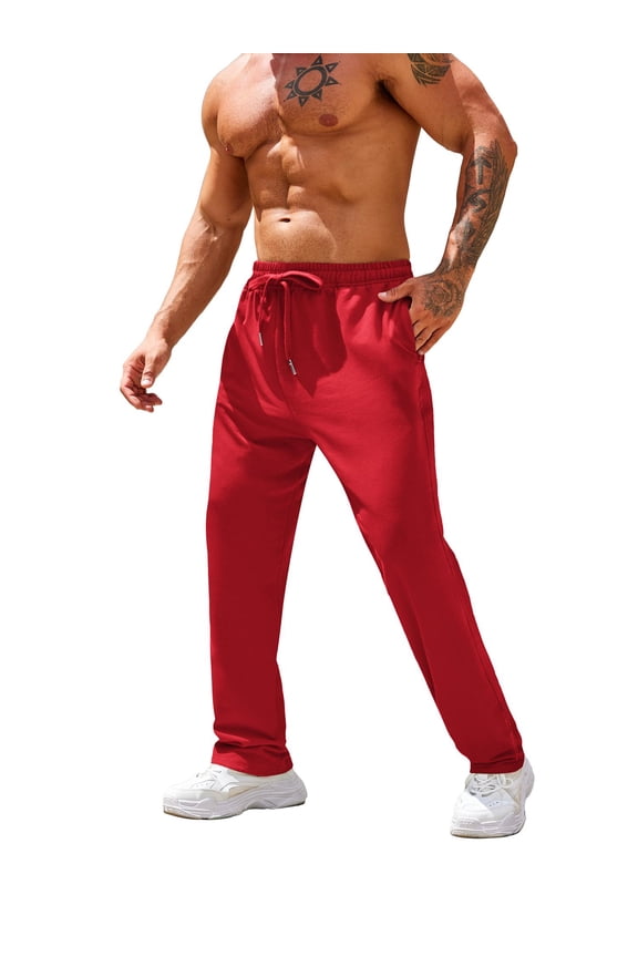 Men's Sweatpants Lightweight Athletic Pants Cotton Jogger Pants with Pockets